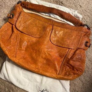 Orange leather Kenneth Cole